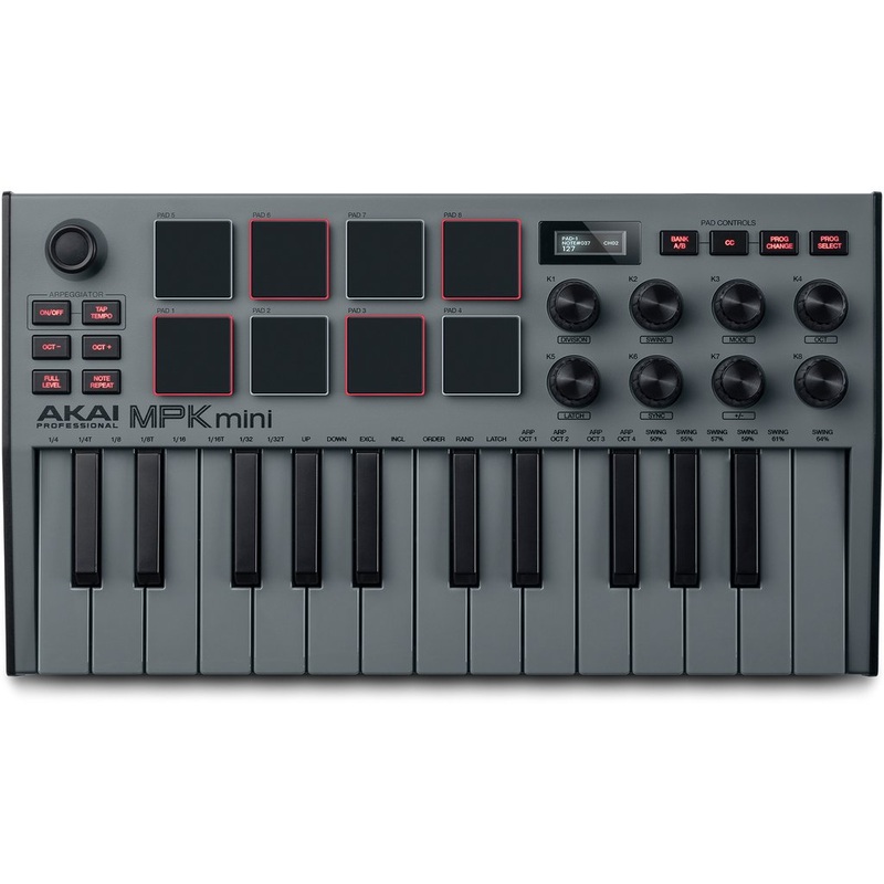 Akai MPK MINI MKIII 25-Key Keyboard Controller – Limited Edition Grey