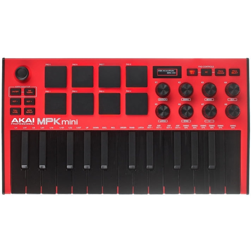 Akai MPK MINI MKIII 25-Key Keyboard Controller – Limited Edition Red