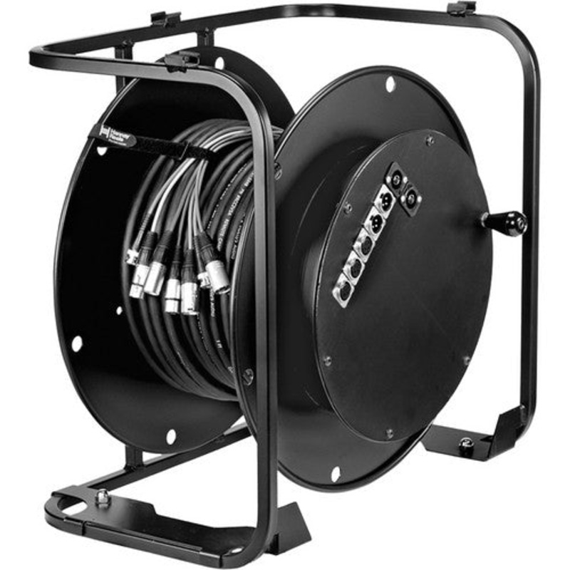 Theatrixx 13-02 Hannay Reels AV-2 Cable Storage (Black)