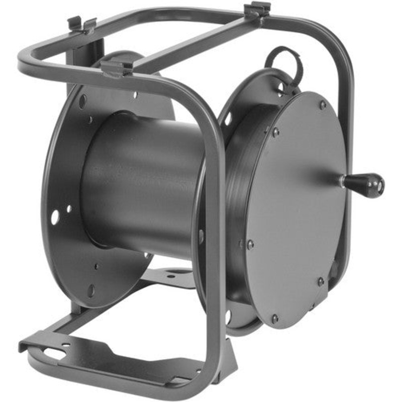 Theatrixx 13-04 Hannay Reels AV-1 2″ Casters Installed Cable Storage (Black)