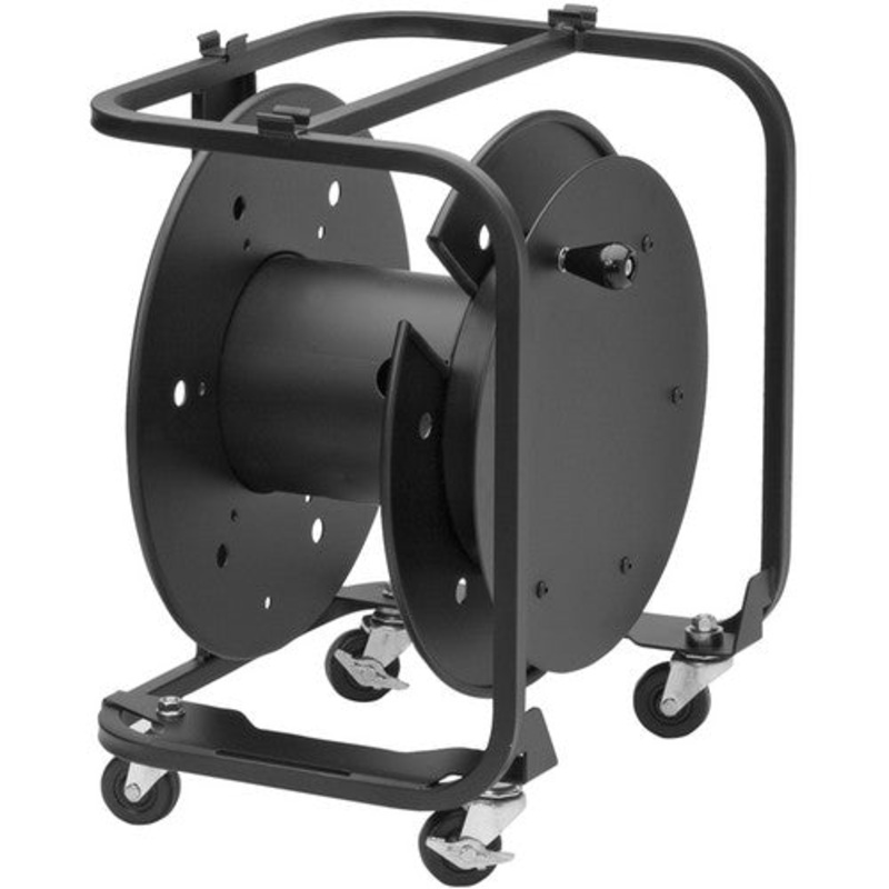Theatrixx 13-09 Hannay Reels AVD-3 with Divider and 2″ Casters Cable Storage (Black)