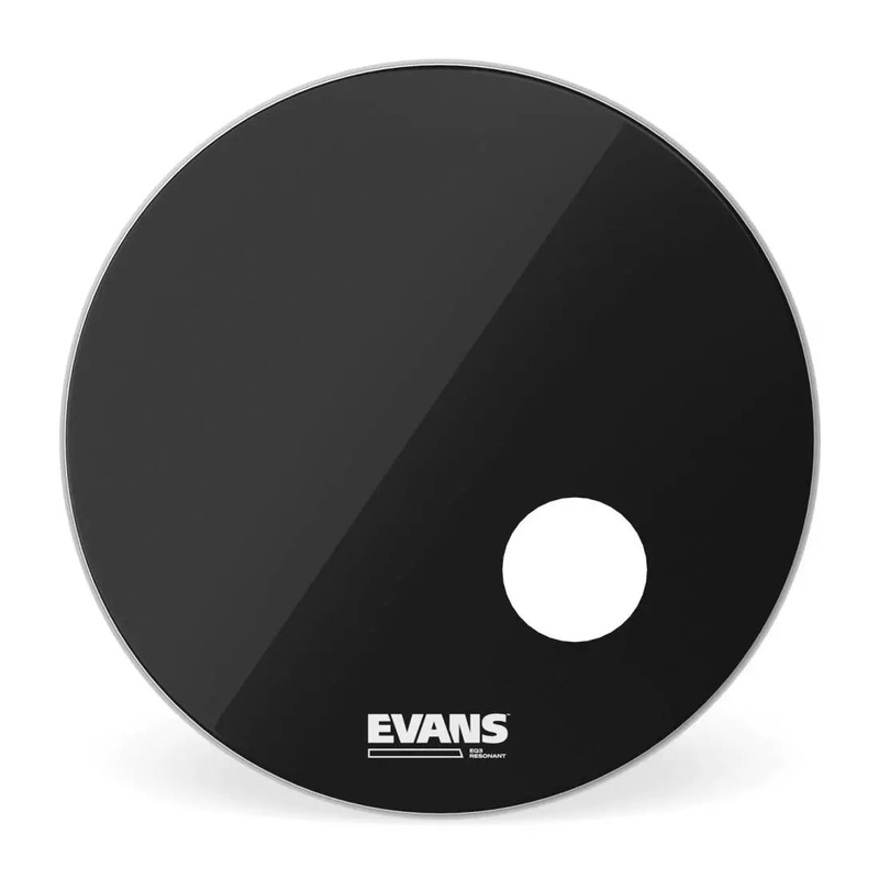 Evans BD18RB EQ3 Resonant Black Drumhead – 18″