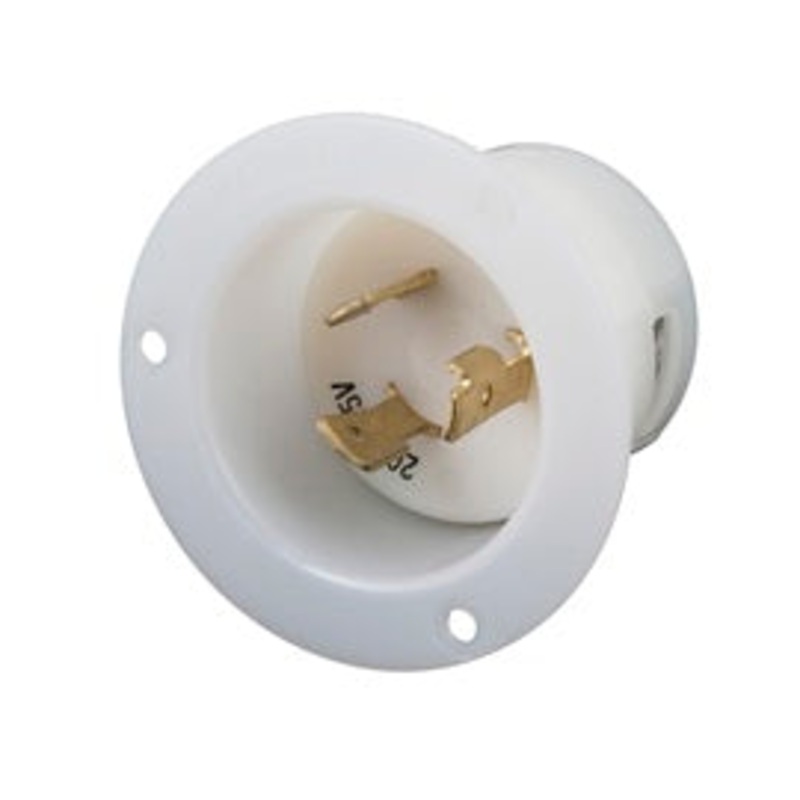 Marinco 205FI Male 125V/20A Twist-Lock Flanged Inlet