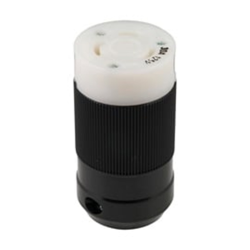 Marinco 305C Female 125V/30A Twist-Lock Inline Connector (Black)