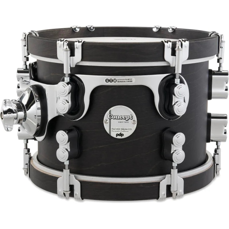 PDP PDCC0710STEE Classic Mounted Tom (Ebony Stain) – 7″ x 10″