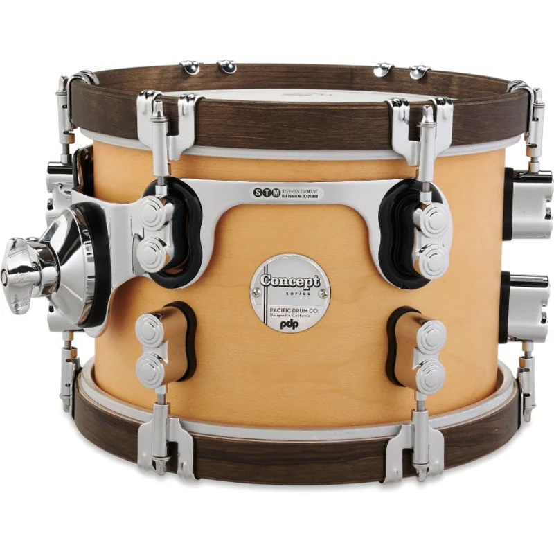 PDP PDCC0710STNW Classic Mounted Tom (Natural Stain, Walnut) – 7″ x 10″