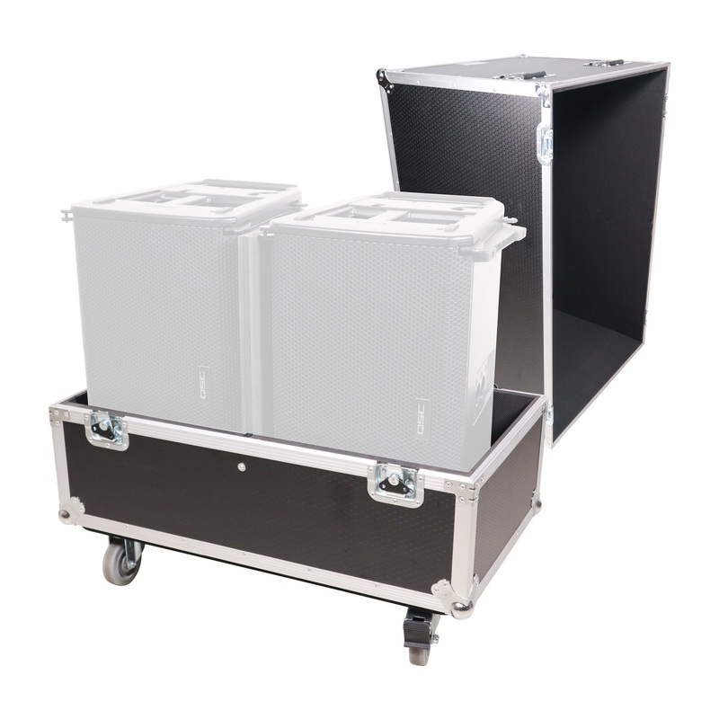 ProX XS-SP2X251715W Dual Speaker Flight Case Fits 2 QSC KLA12 LA112 EV ETX12P