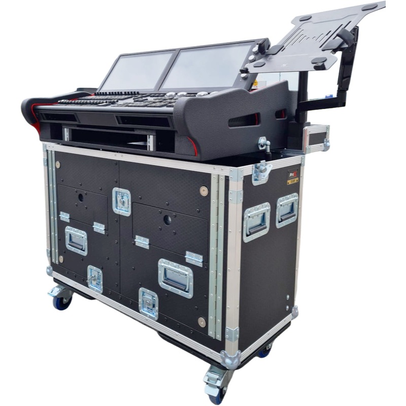 ProX XZF-CH MQ500M 2X 1U Hydraulic Console Case for ChamSys MagicQ MQ500M with 2U Rack Space