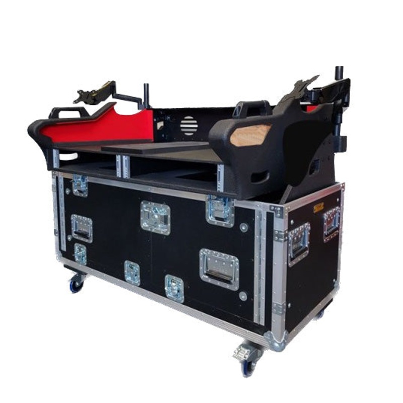 ProX XZF-DIG-SD12 D 2x2U Detachable Retracting Hydraulic Lift Case With 2x2U for Digico SD12 Digital Mixing Console