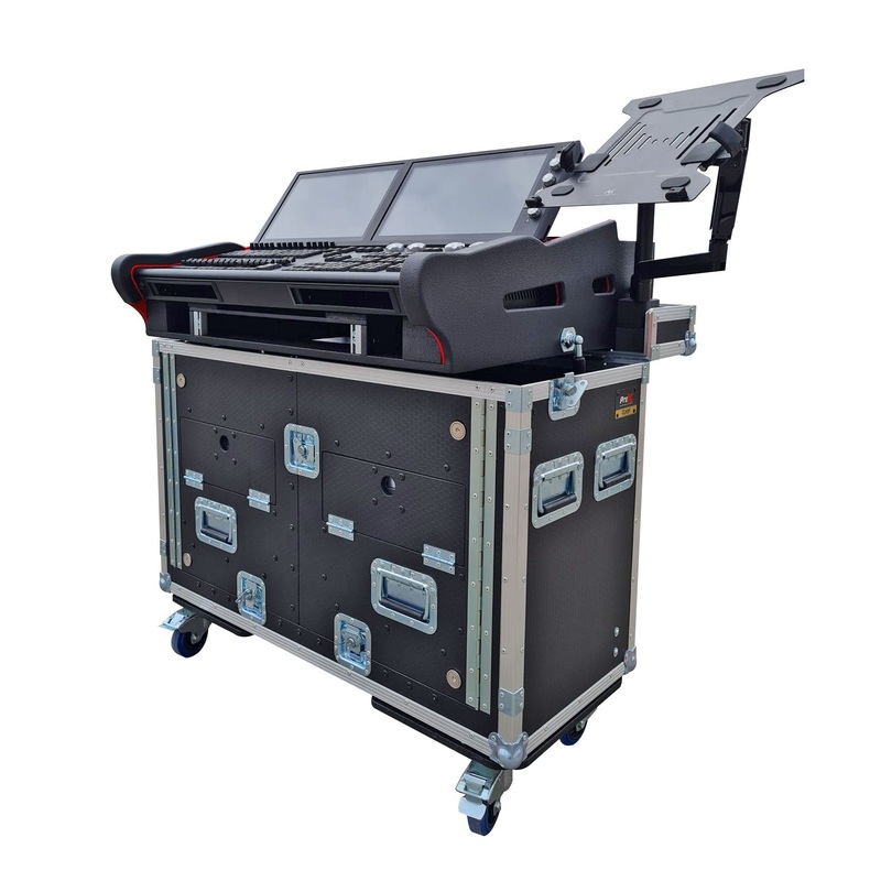 ProX XZF-SC VI1 D 2x2U Soundcraft VI1 Flip-Ready Hydraulic Console Easy Retracting Lifting Flight Case