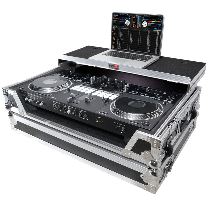 ProX XS-DDJREV7WLT Case for Pioneer DDJ-REV7 DJ Controller with Laptop Shelf Wheels and 1U Rackspace