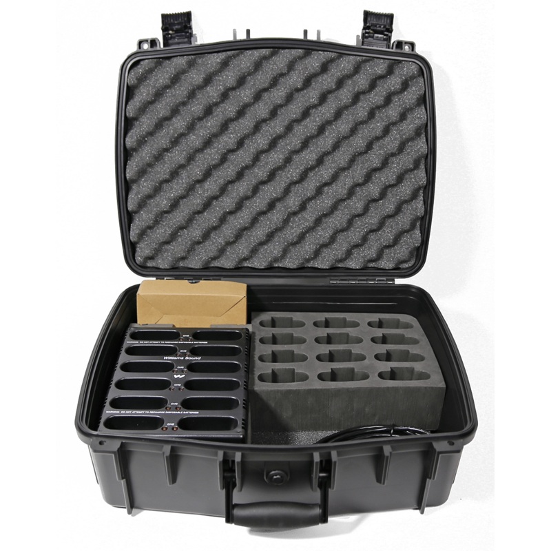 Williams AV CHG 3512 PRO Body-Pack Charger, 12 bay, with Case