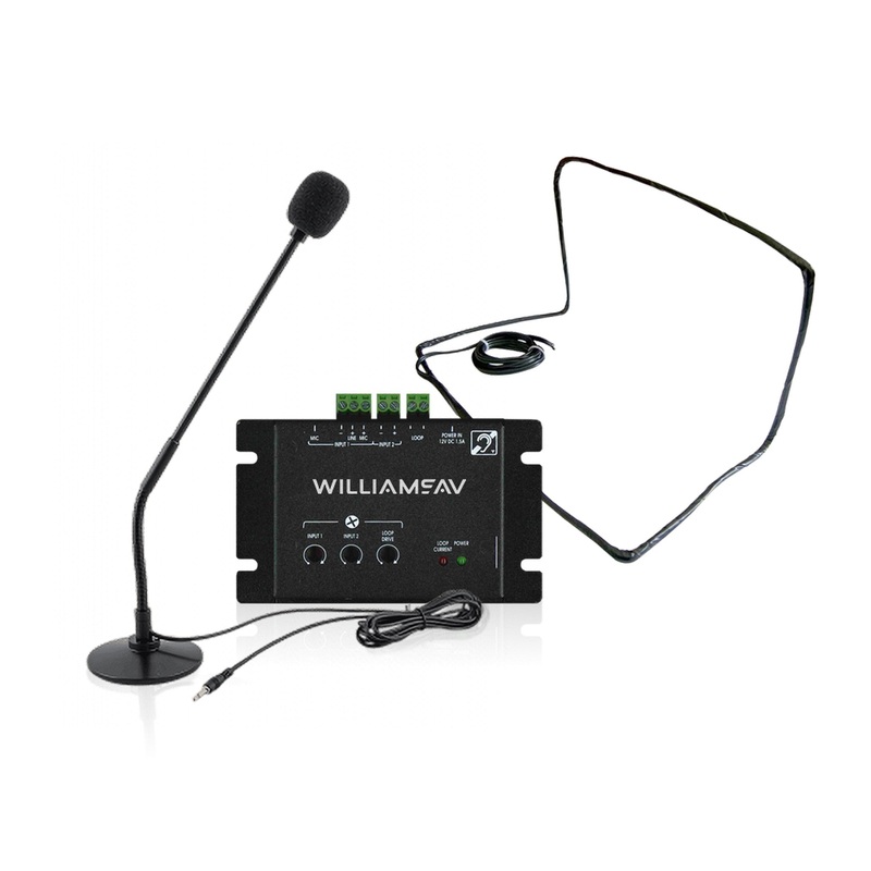 Williams AV DL102 SY3 Digi-Loop Counter Hearing Loop System with Desktop Microphone