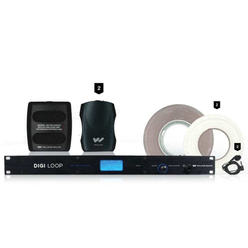 Williams AV DL107 SYS D Digi-Loop Medium Area, Single Channel Hearing Loop Dante System
