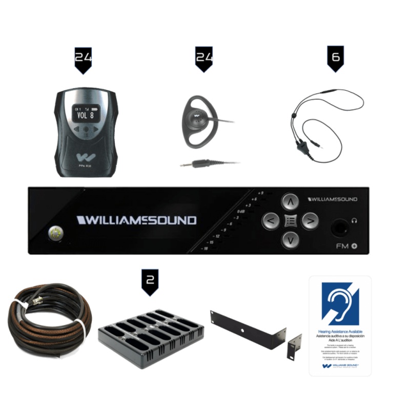 Williams AV FM 558-24 PRO FM+ PRO System Package (24 R38 receivers)