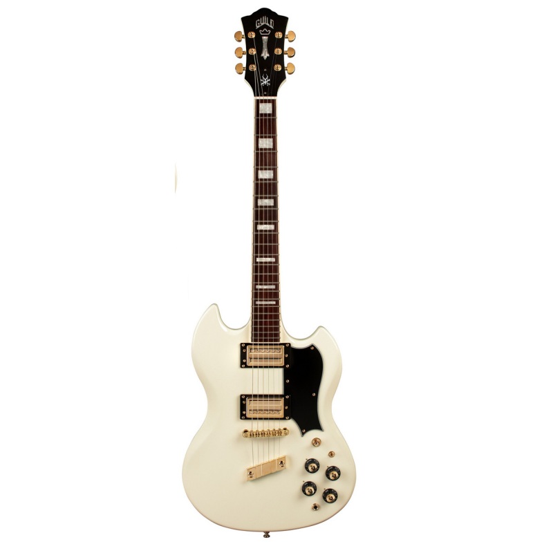 Guild POLARA KIM THAYIL Edition Electric Guitar (Vintage White)