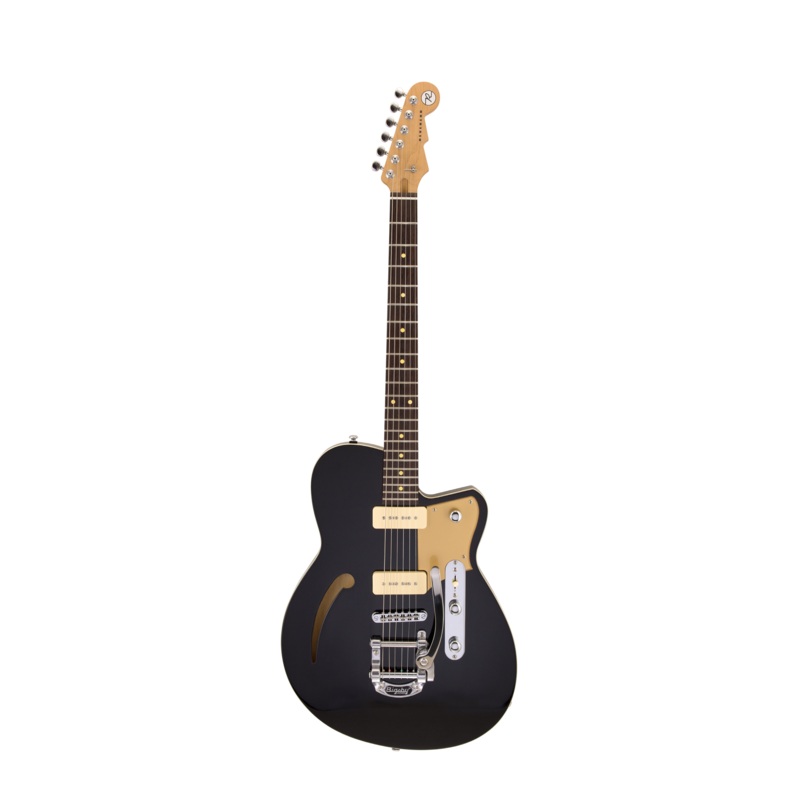 Reverend CLUB KING 290 Semi Hollow-Body Electric Guitar (Midnight Black)