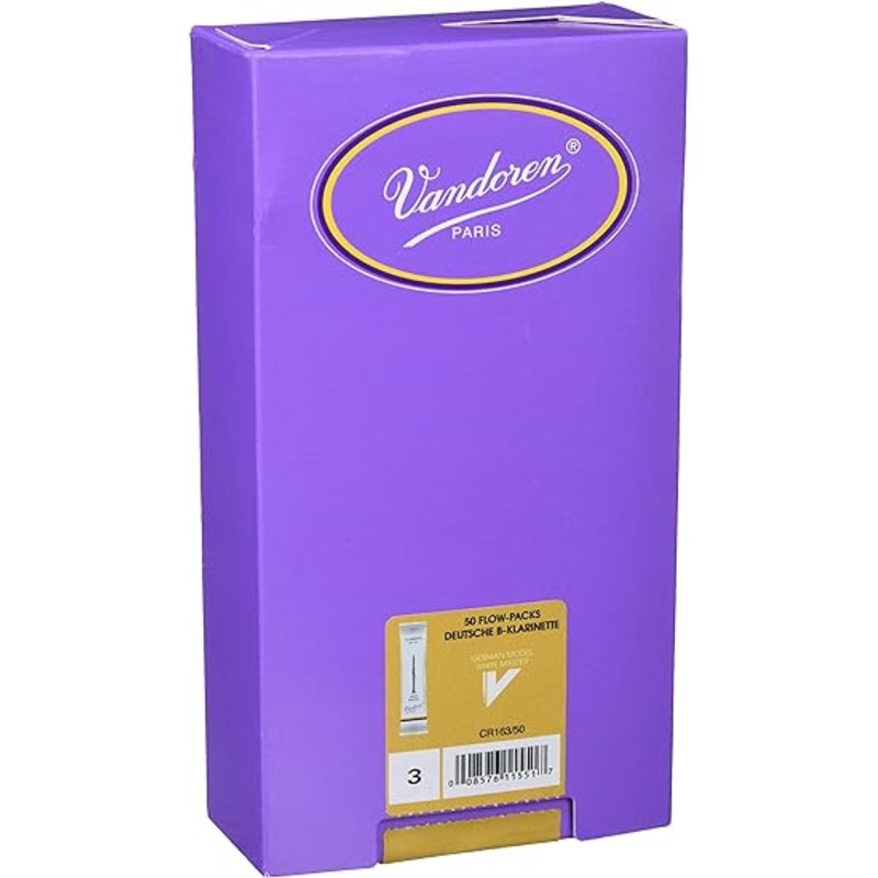 Vandoren CR163/50 White Master German Clarinet Reeds 3 Strength (Box of 50)