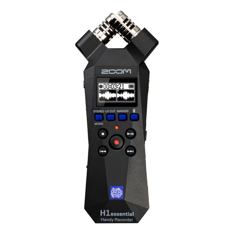 Zoom H1ESSENTIAL 32-Bit Float Stereo Recorder with Built-In XY Microphones