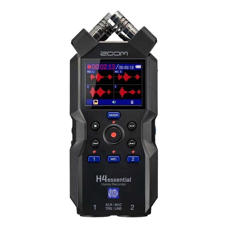 Zoom H4ESSENTIAL 4-Track 32-Bit Float Recorder With Built-In XY Mic System