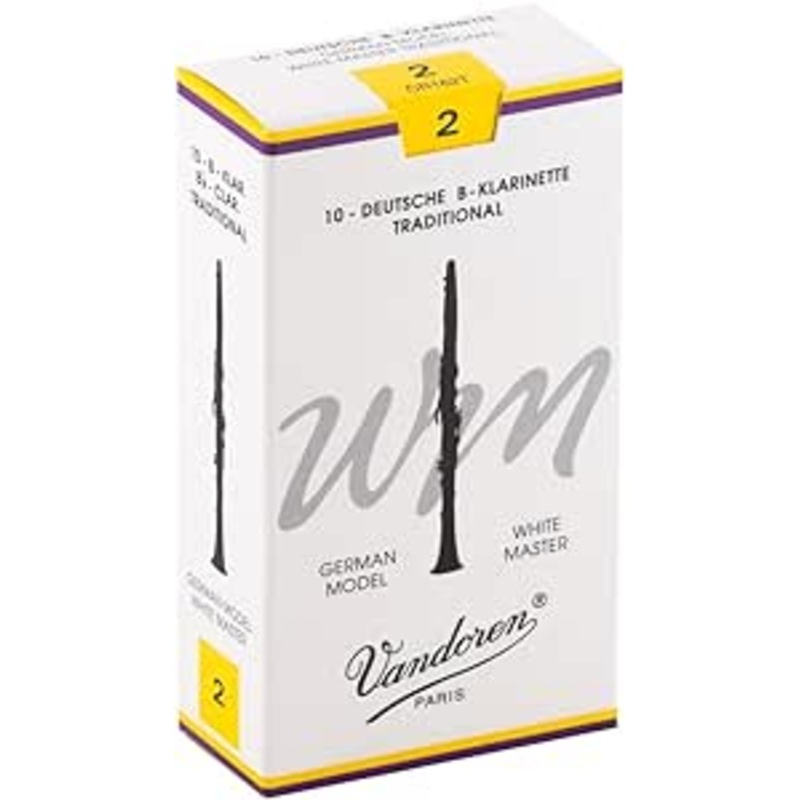 Vandoren CR162T Bb Clarinet White Master Traditional Reeds 2 Strength (Box of 10)