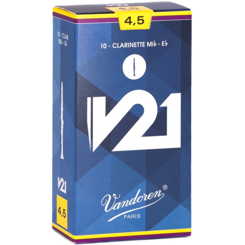 Vandoren CR8145 V21 Eb Clarinet Reeds Strength – 4.5 (Box of 10)