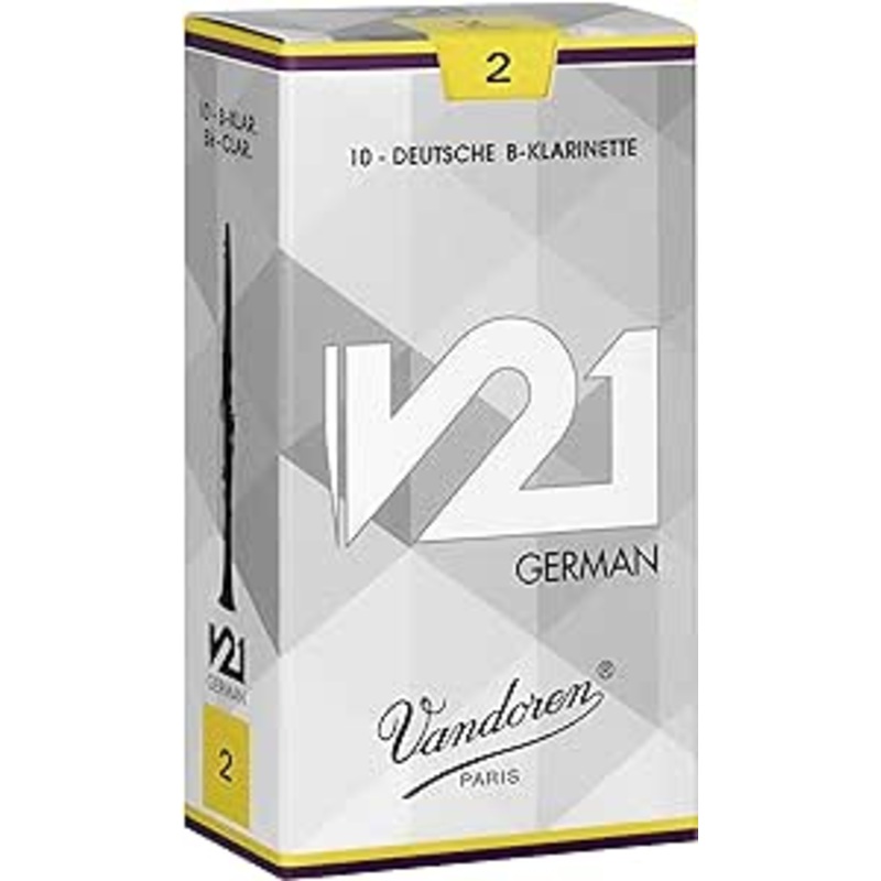 Vandoren CR862 V21 German Clarinet Reeds 2 Strength (Box of 10)