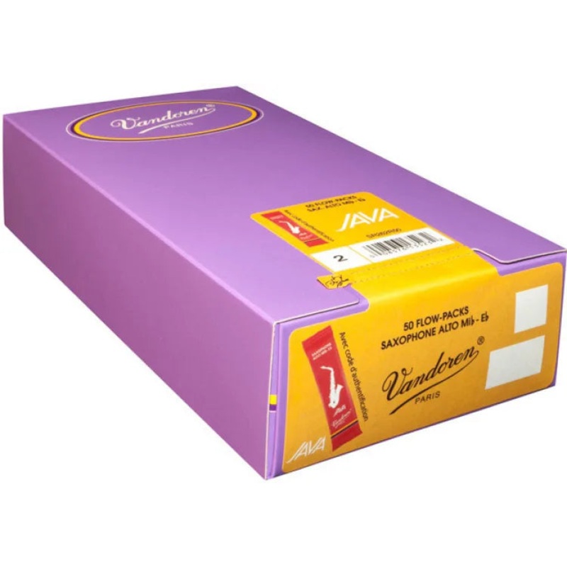Vandoren SR263R50 JAVA Red Alto Saxophone Reeds Strength – 3 (Box of 50)