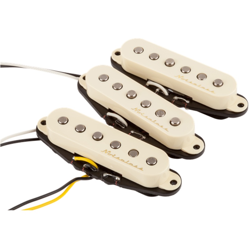 Fender Vintage Noiseless Strat Pickups Set of 3 (Aged White)