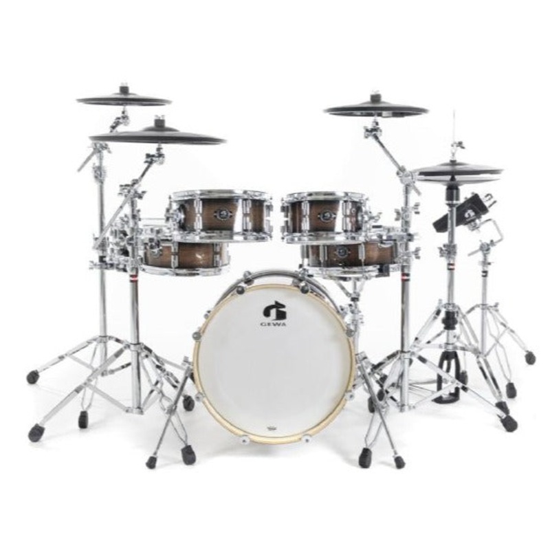 Gewa G9-PRO-L6 6-Piece Workstation E-Drum Set With Stand Pack (Walnut)