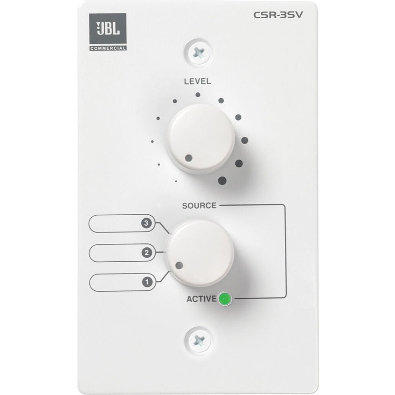 JBL Pro CSR-3SV Wall-Mounted Remote Control for CSM Mixers (White)