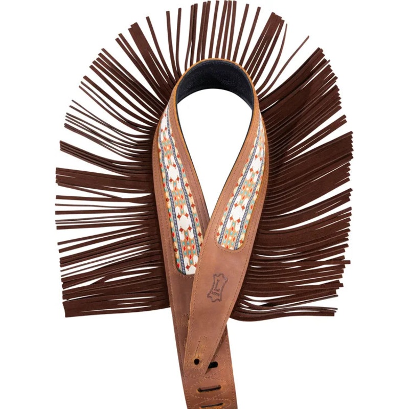 Levy’s MG317BOI-BRN Crazy Horse Outlaw Leather Guitar Strap (Brown)