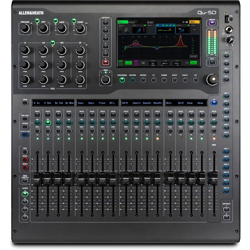 Allen & Heath QU-5D 38 Channel / 16 Fader Digital Audio Mixer With Dante