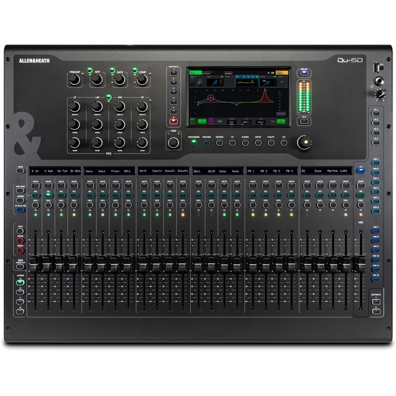 Allen & Heath QU-6D 38 Channel / 24 Fader Digital Audio Mixer With Dante