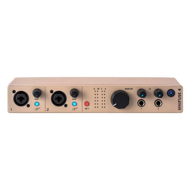 Arturia MINIFUSE4 Limited Edition Versatile Desktop Audio Interfaces (Champagne)