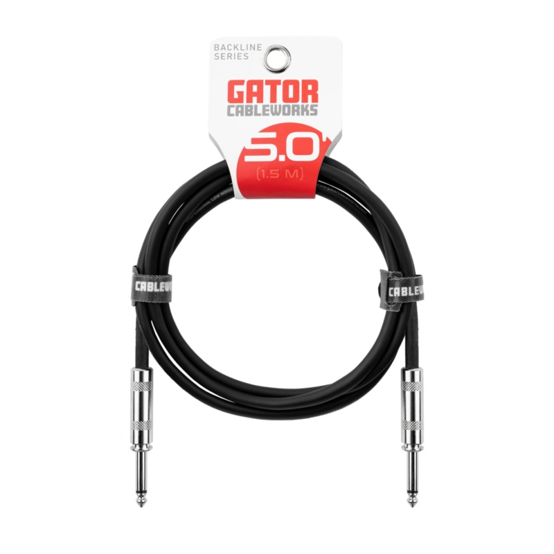 Gator GCWB-INS-05 Backline Series Straight/Straight Instrument Cable – 5ft