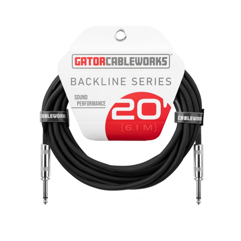 Gator GCWB-INS-20 Backline Series Straight/Straight Instrument Cable – 20ft