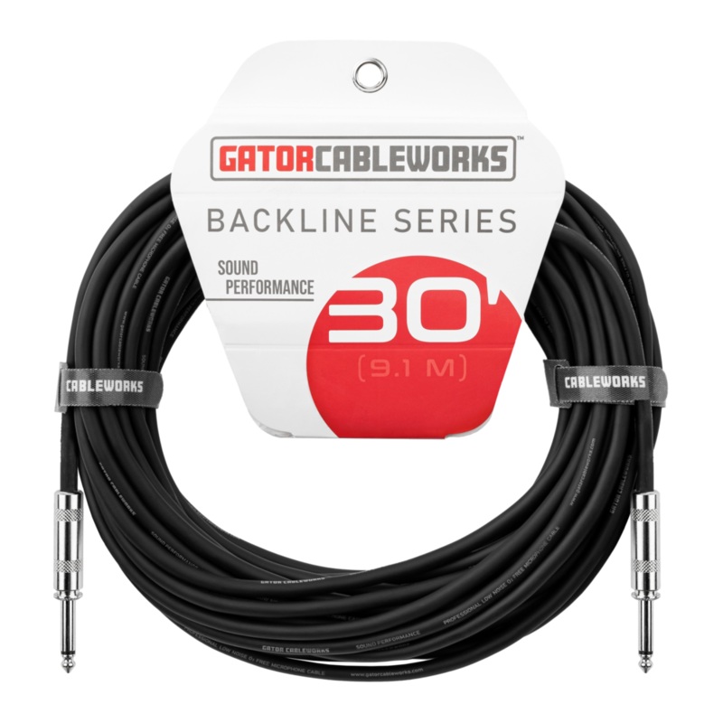 Gator GCWB-INS-30 Backline Series Straight/Straight Instrument Cable – 30ft