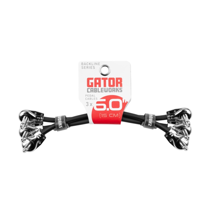 Gator GCWB-INS-6INRA3PK Backline Series Patch Cable (3-Pack) – 6in