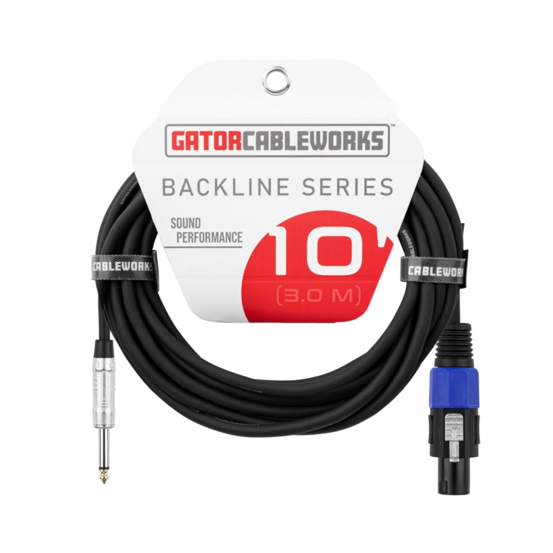 Gator GCWB-SPK-10-1TL Backline Series TS to Twist Lock Connector Speaker Cable – 10ft