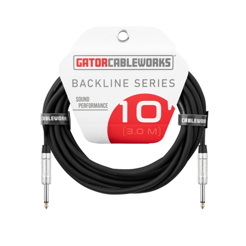 Gator GCWB-SPK-10 Backline Series 1/4″ Straight To 1/4″ Straight Speaker Cable- 10ft