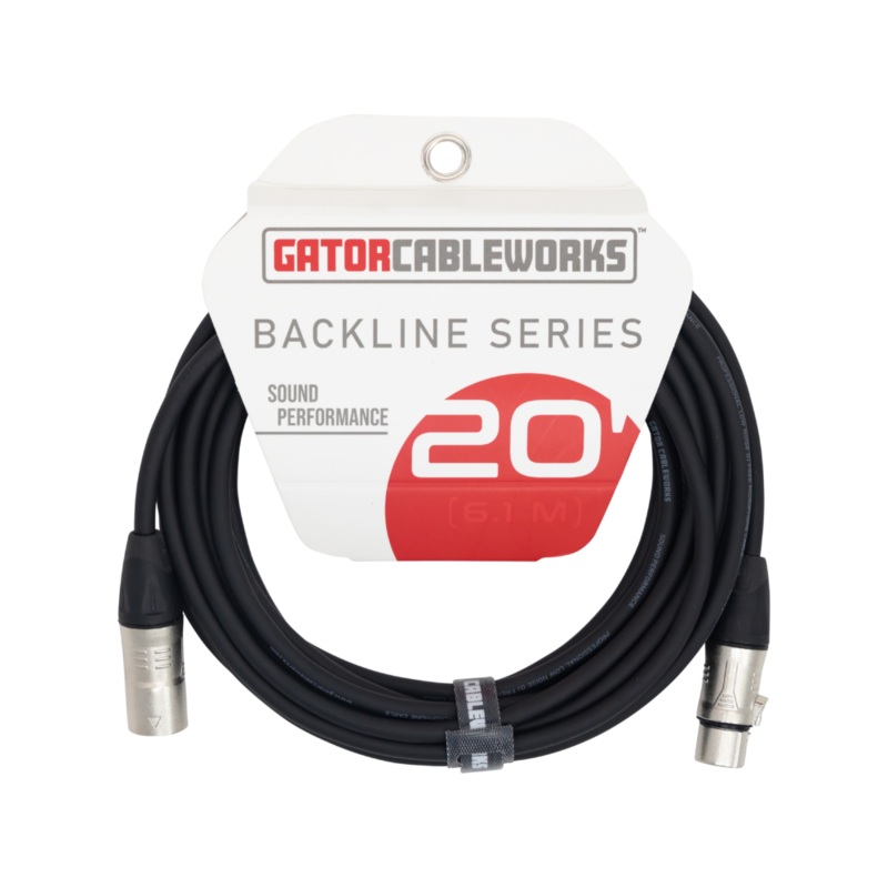 Gator GCWB-XLR-20 Backline Series XLR Microphone Cable – 20ft