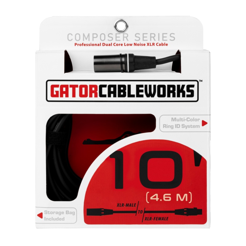 Gator GCWC-XLR-10 Composer Series XLR Microphone Cable – 10ft