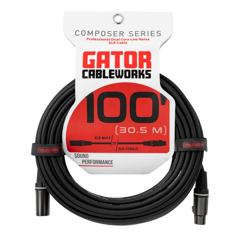 Gator GCWC-XLR-100 Composer Series XLR Microphone Cable – 100ft