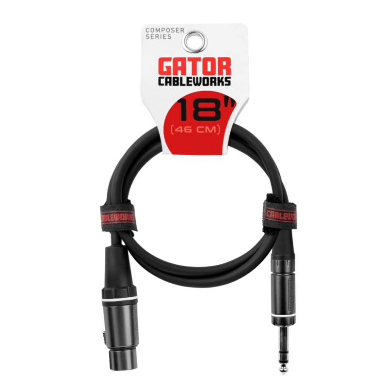 Gator GCWC-XLR-18INFTRS Composer Series XLR F To TRS Cable – 18″