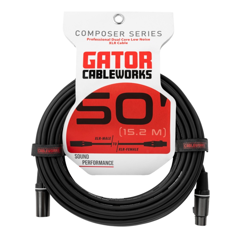 Gator GCWC-XLR-50 Composer Series XLR Microphone Cable – 50ft