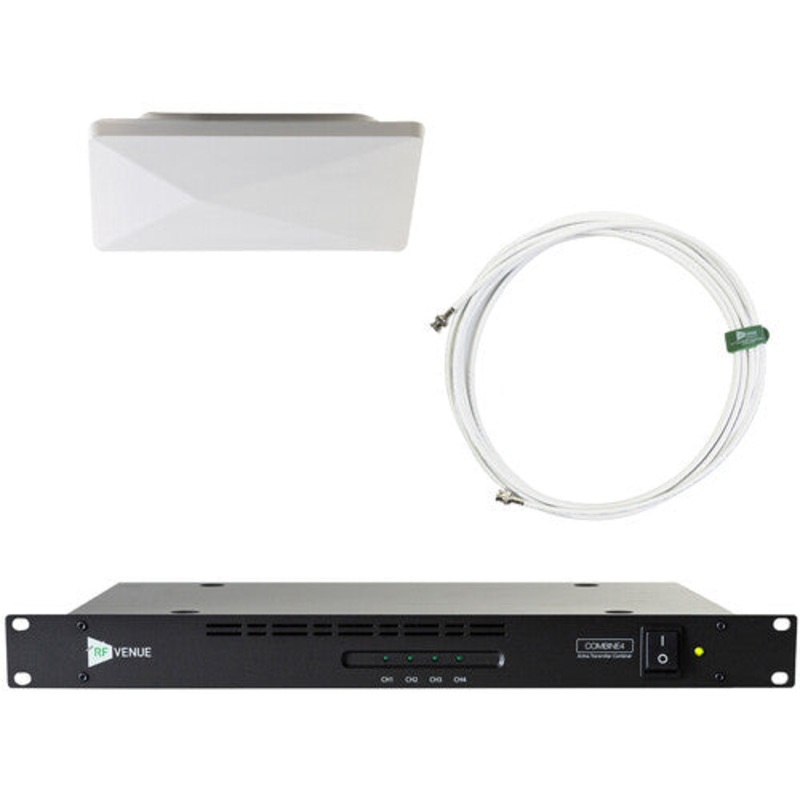 RF Venue COMB4CP-ARC Architectural Antenna with COMBINE4 4-Channel Combiner & Cable Bundle (400 to 800 MHz)