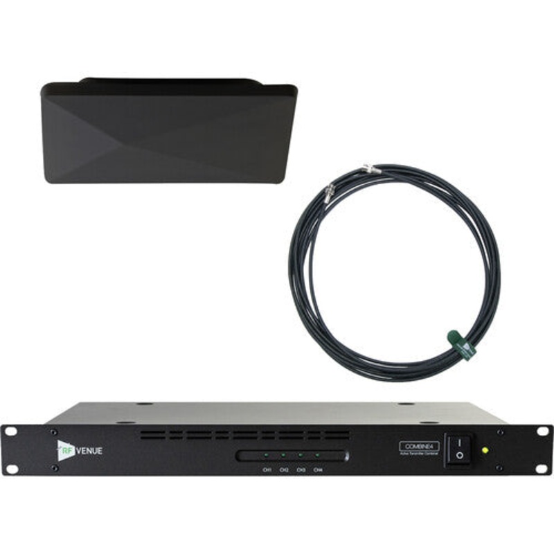 RF Venue COMB4CP-ARCB CP Architectural Antenna Combine4 Package (Black)