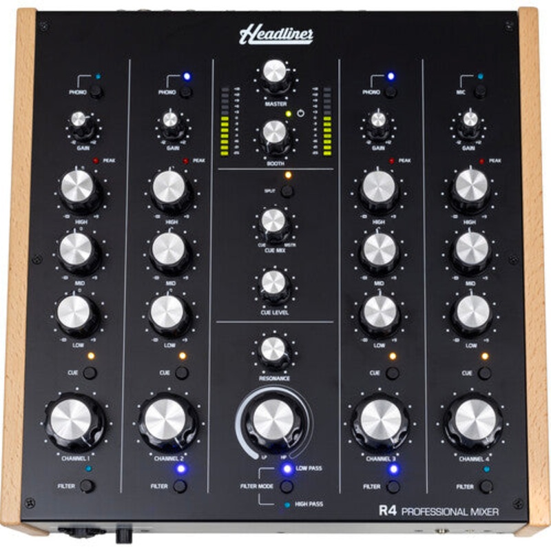 Headliner HL90120 R4 Professional 4-Channel Rotary DJ Mixer