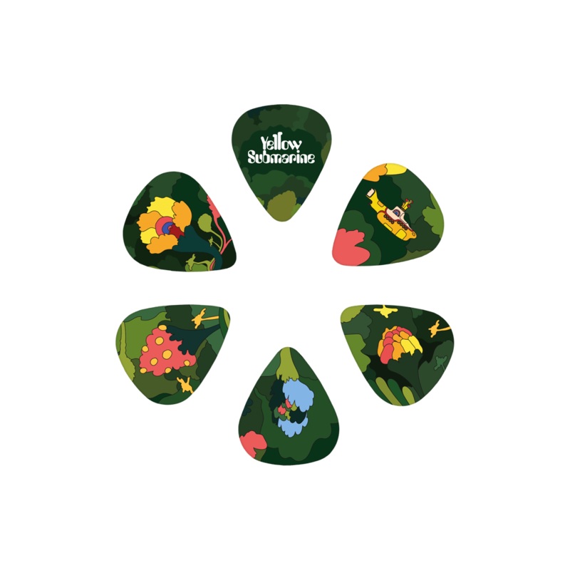 D’addario 1CWH4-11B2 Yellow Submarine 55th Anniversary Guitar Pick Medium Gauge 15-Pack Thin (Pepperland Woods)